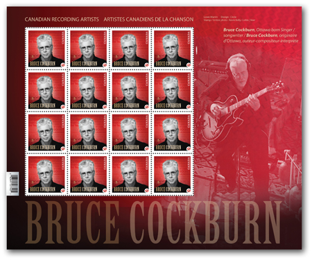 feuillets de 16 timbres (Bruce Cockburn)