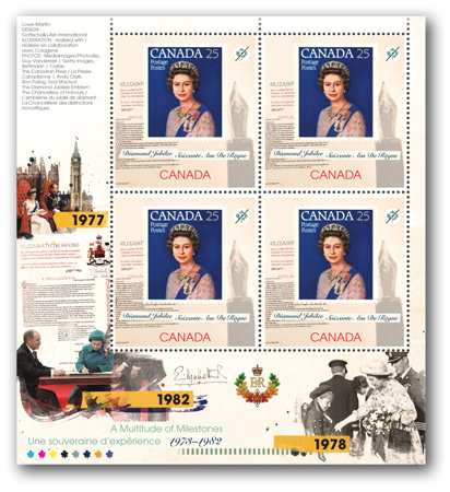 feuillet de 4 timbres (1973-1982)