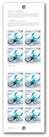 Scorpion - carnet de 10 timbres