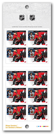 Les Sénateurs d’Ottawa | carnet de 10 timbres 