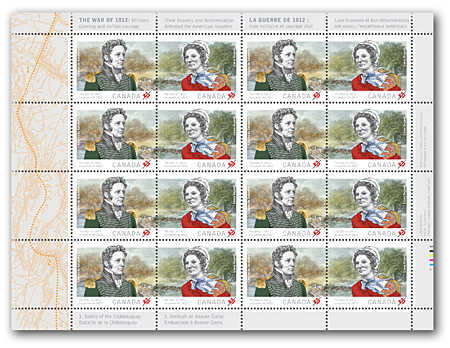 feuillet de 16 timbres