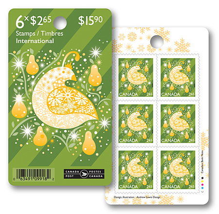 Carnet de 6 timbres - Éclat et lumières - 2,65 $ (régime international)