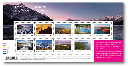 Souvenir sheet of 9 stamps - From Far and Wide