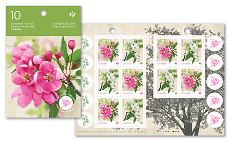 Carnet de 10 timbres - Fleurs du pommetier