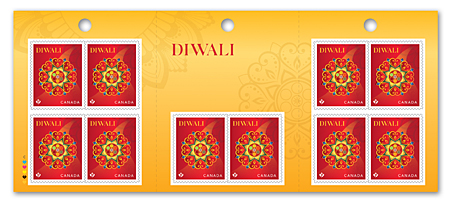 Carnet de 10 timbres - Diwali