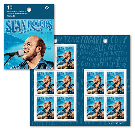 Carnet de 10 timbres - Stan Rogers, 1949-1983