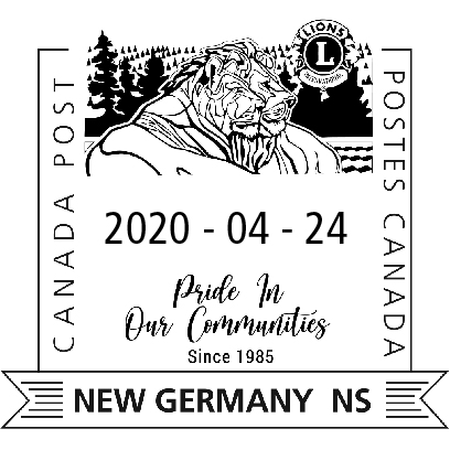 Lion et devise locale Pride for Our Communities since 1985, avec la date 24 avril 2020.