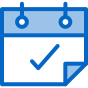 A tear-away calendar icon.