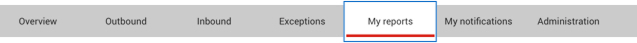 Intelligence 360 navigation menu with &ldquo;My reports&rdquo; option highlighted.