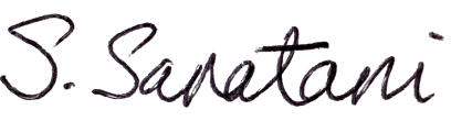 The signature of Suromitra Sanatani, Chair of the Canada Post Corporation Board of Directors.