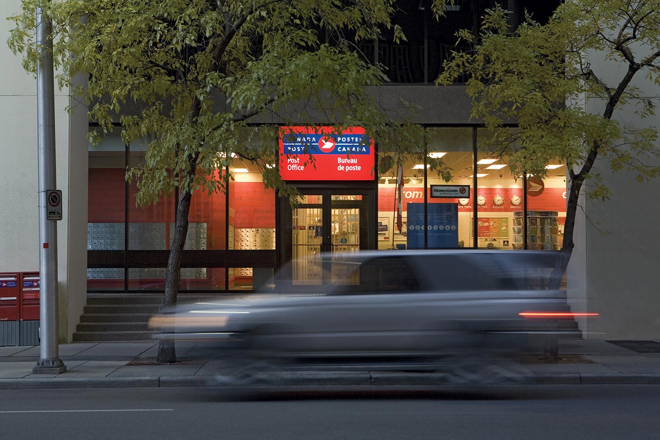 Exterior view of a post office