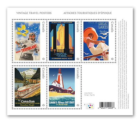 Bloc-feuillet de 5 timbres