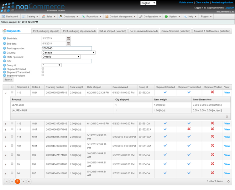 nopCommerce - Tracking Admin Configurations