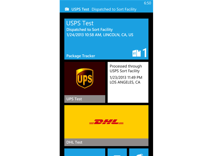 Package Tracker for Windows Phone Modal 1